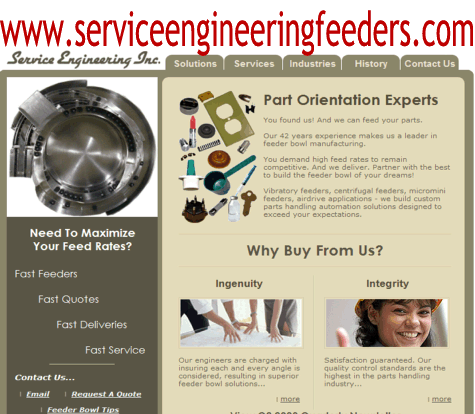 Centrifugal & Vibratory Feeding Systems by Service Engineering, Inc. - Greenfield, IN